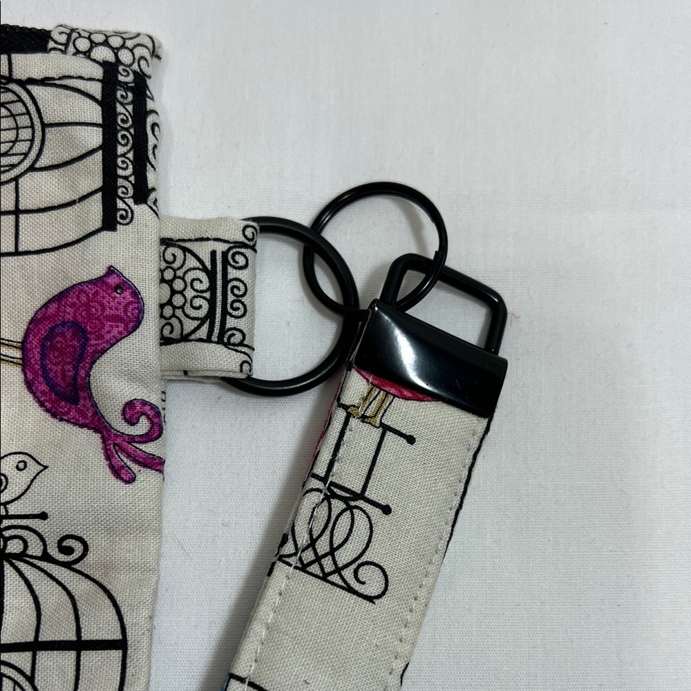 Handmade Bird Patterned Wristlet Clutch - Picture 3 of 8